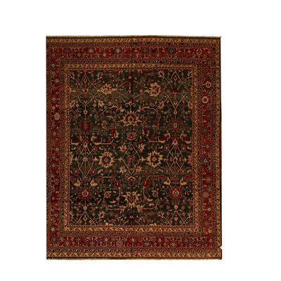 Tapis gris anthracite / rouge de haute qualité