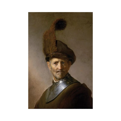 An Old Man In Military Costume , C.1630 by Rembrandt Van Rijn - Wrapped Canvas Gallery-Wrapped Canvas Giclée