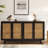 56.8" W Solid and Manufactured Wood TV Stand-2020493058