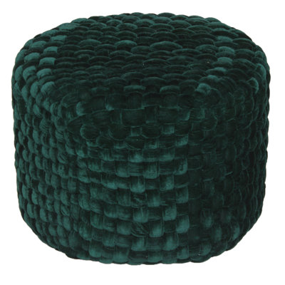 Trini Round Solid Colour Pouffe Ottoman