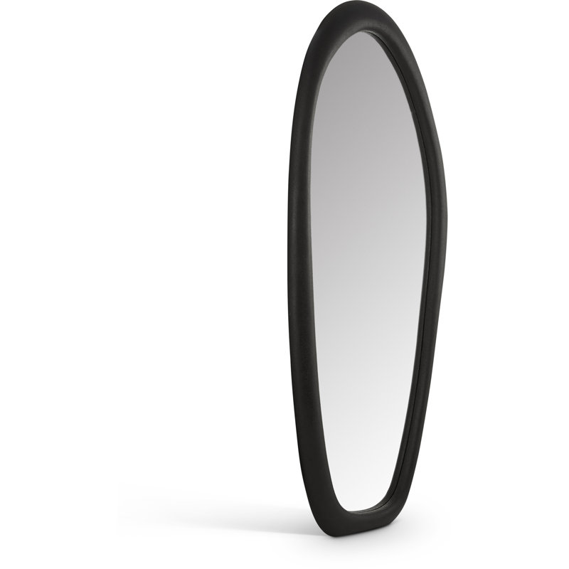 Raeana Polyresin Mirror, 70.5" x 30", Black