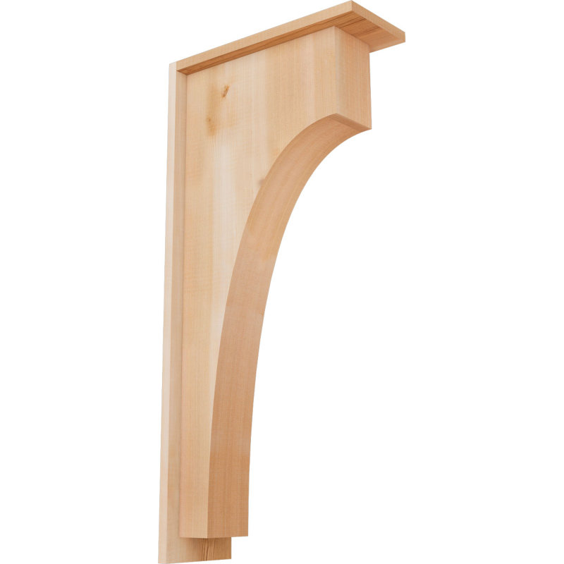 Corbeau Huntington avec plaque arrière, H 30 po x l 5,5 po x P 14 po, Cèdre rouge, Lisse