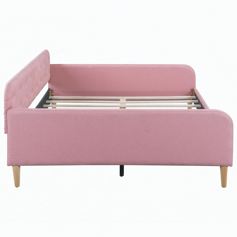 Upholstered Daybed, Full/Double, Pink