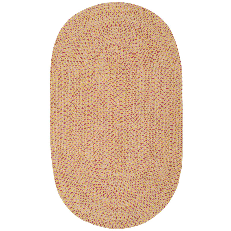 Garbrand Hand Woven Cotton Solid Color Rug, Oval 3' x 5' 