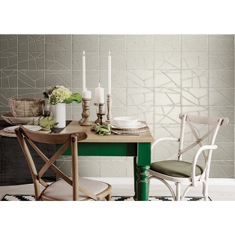 Mori 8 in. x 12 in. Linear Glossy Porcelain Tile, Gray