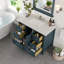 Meuble-lavabo double en porcelaine encastrable l 60 po x P 22 po Glebs-56503233-102127864