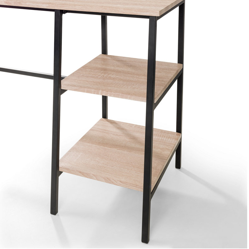 Madelyn Metal Base Writing Desk, Sonoma Oak