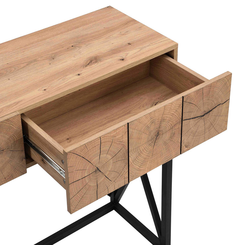 Console industrielle en bois de luxe pour salon, couloir, table avec canapé
