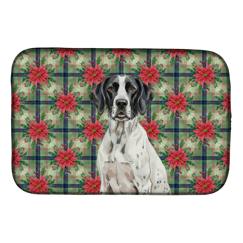 Tapis noir et blanc PoinsettIas