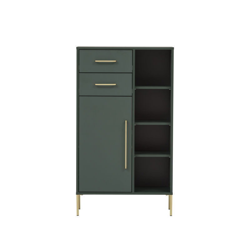 Bansil Freestanding Bathroom Cabinet, Forest Green