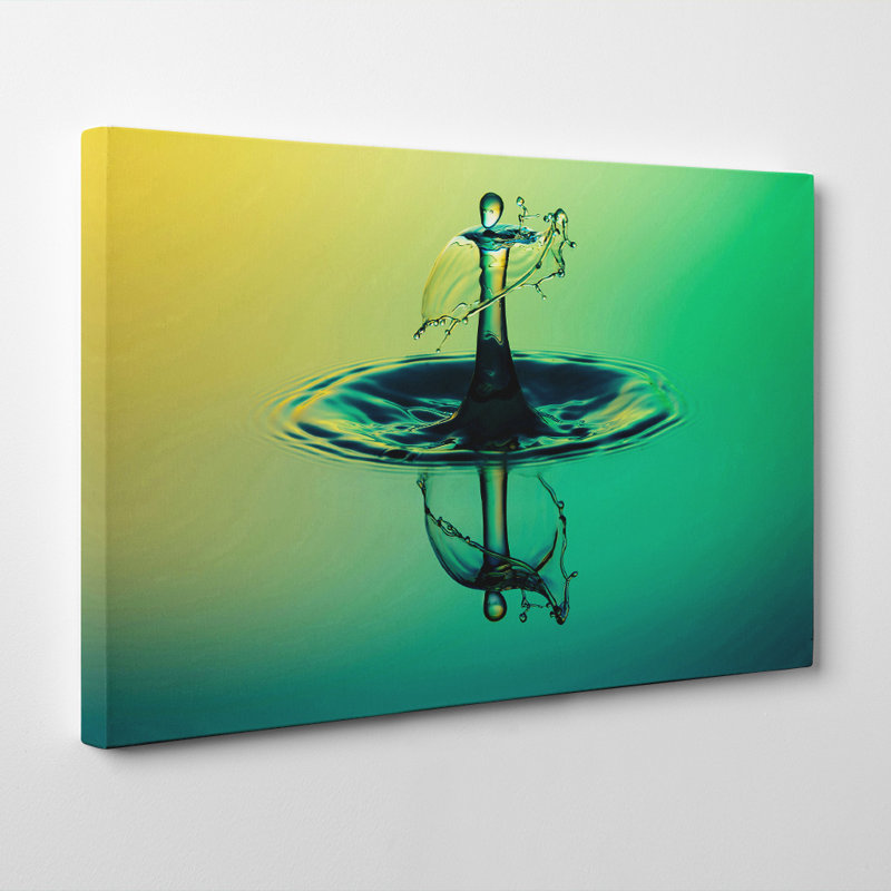 Water Droplet Rain Abstract - Wrapped Canvas, 50cm H x 76cm W