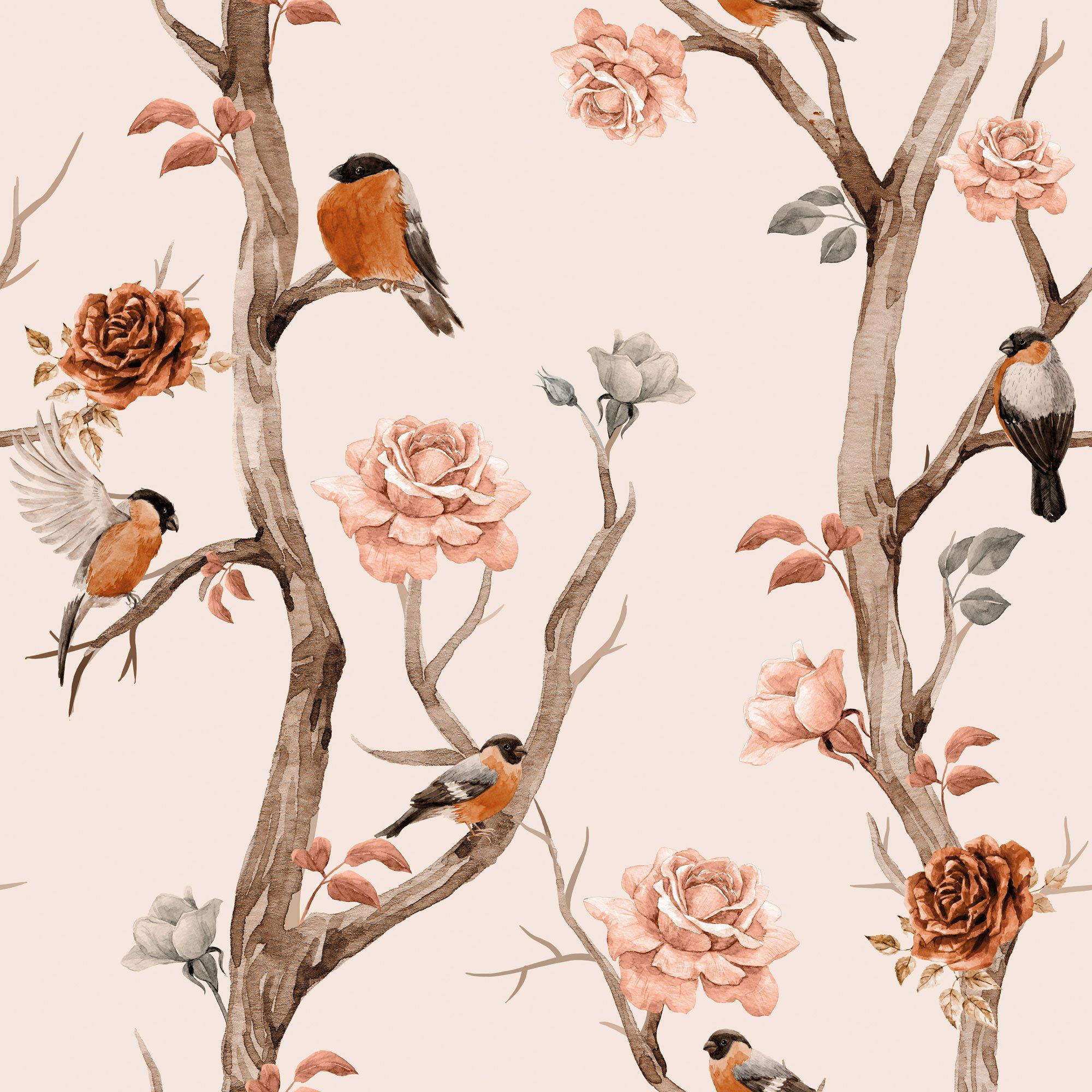 WallsByMe Rose Removable Peel and Stick Wallpaper Panel Wayfair