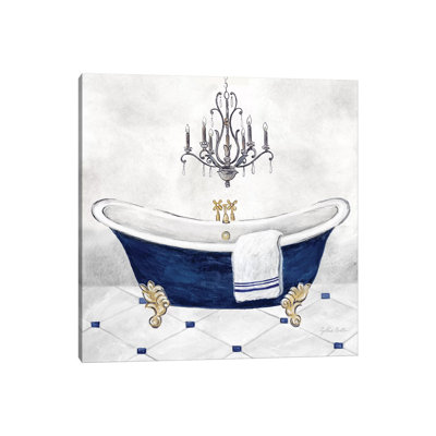 " Navy Blue Bath II " by Cynthia Coulter Painting Print