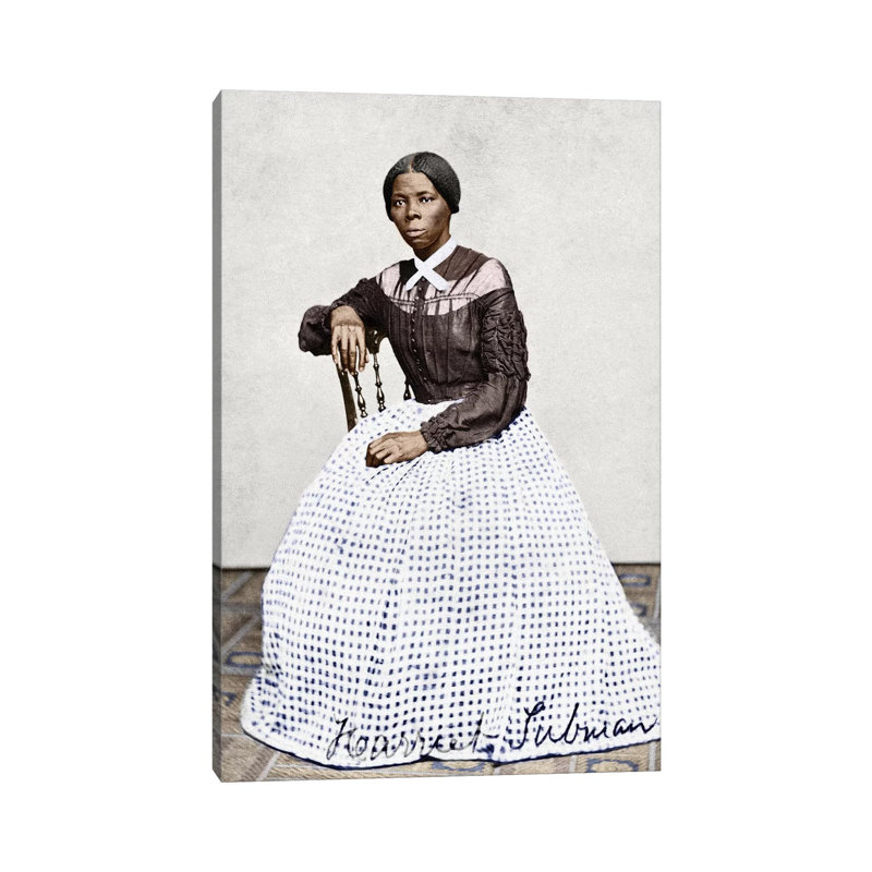 « Harriet Tubman (C1823-1913) » par Benjamin Powelson-impression, Toile tendue, Pas de tapis, H 12 po x l 8 po x P 0,75 po