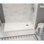 Base de douche en alcôve ou en coin avec drain à droite en blanc 60 x 32 Zone Zone-121787747