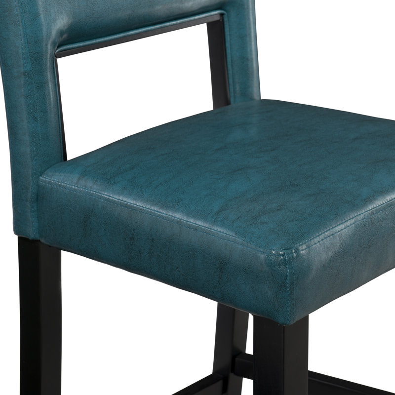 Veda Upholstered Counter and Bar Stool, Bar Stool (30" Seat Height), Aegean Blue