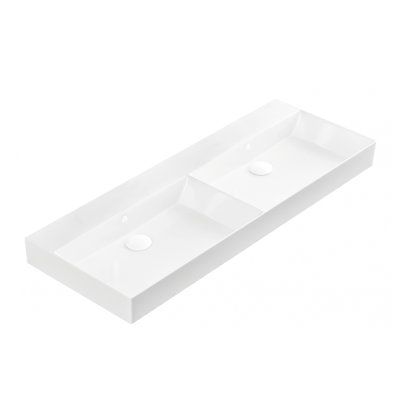 WS Bath Collections Energy 17.9'' White Ceramic Rectangular Bathroom Sink with Overflow