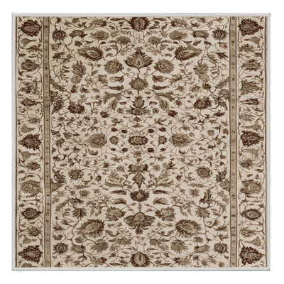 Tapis turc beige lavable à la machine