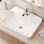 Lavabo de salle de bain semi-encastré à surface solide blanc matte 23 po Cantrio ST-2318