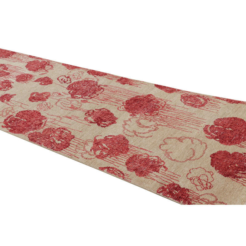 Distressed Homage Kilim Floral Area Rug, Runner 2'6" x 10'
