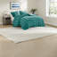Ensemble de literie luxueux bleu sarcelle en velours de polyester pour une maison confortable