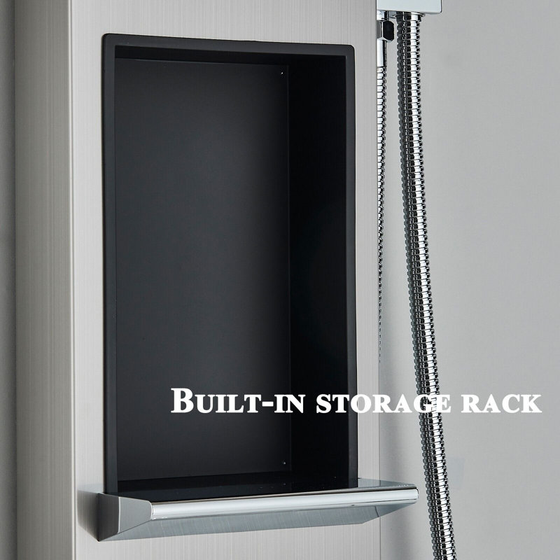 Stainless steel Shower Panel Column Tower Rainfall Massage Jets System Mixer Tap