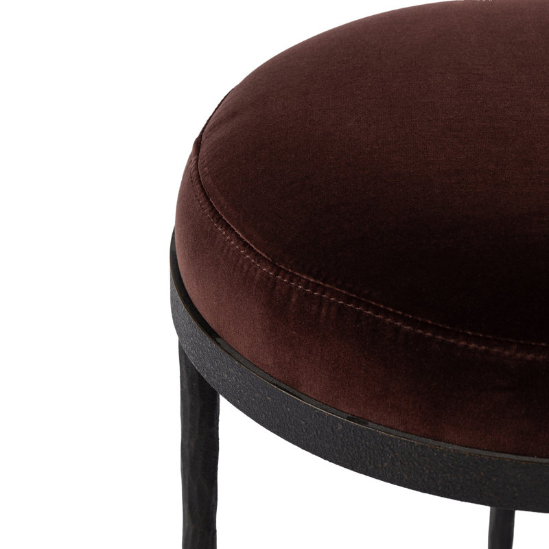 Corinne Accent Stool, Surrey Plum Cotton Blend