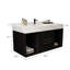 Meuble-lavabo de salle de bain avec lavabo en céramique 2 tiroirs à fermeture en douceur-1726197698
