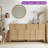 Modern 7-Drawer Dresser with Fluted Fronts & Curved Corners, 63" Wide Storage Chest with Integrated Pine Handles-119183170