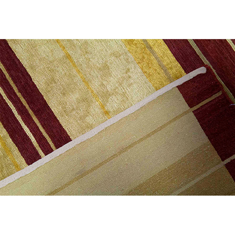 Hand-Knotted High-Quality Red and Gold Area Rug
