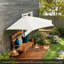Petit demi-parasol ventilé avec demi-parasol pour l'extérieur