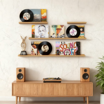 Floating Picture Ledge Shelf Set For Wall Display, Modern Nursery Book Shelf For Toys Storage And Photo Frames, Wall Mounted Shelves For Living Room And Bedroom Decor