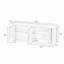 Meuble télé avec armoire à rayures verticales en bois pour la cuisine, la chambre à coucher et le vestibule, l 64 po x P 15 po x H 24 po.-865821033