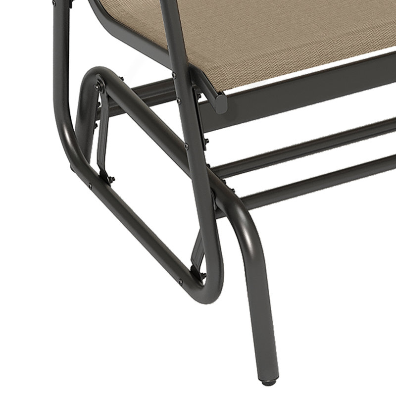 Banc de patio extérieur pour 3 personnes, Brun