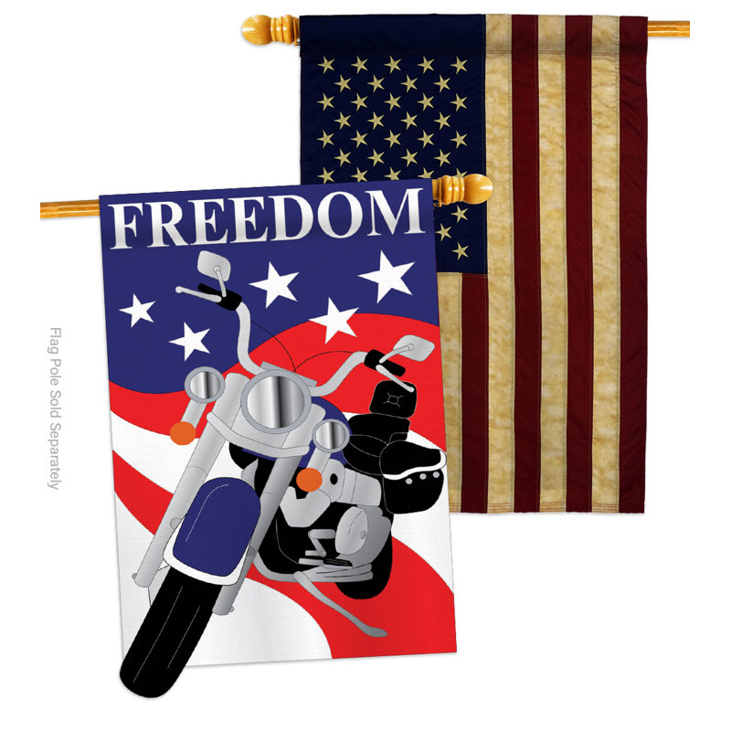 Drapeau de maison en polyester 40 x 28 po Freedom