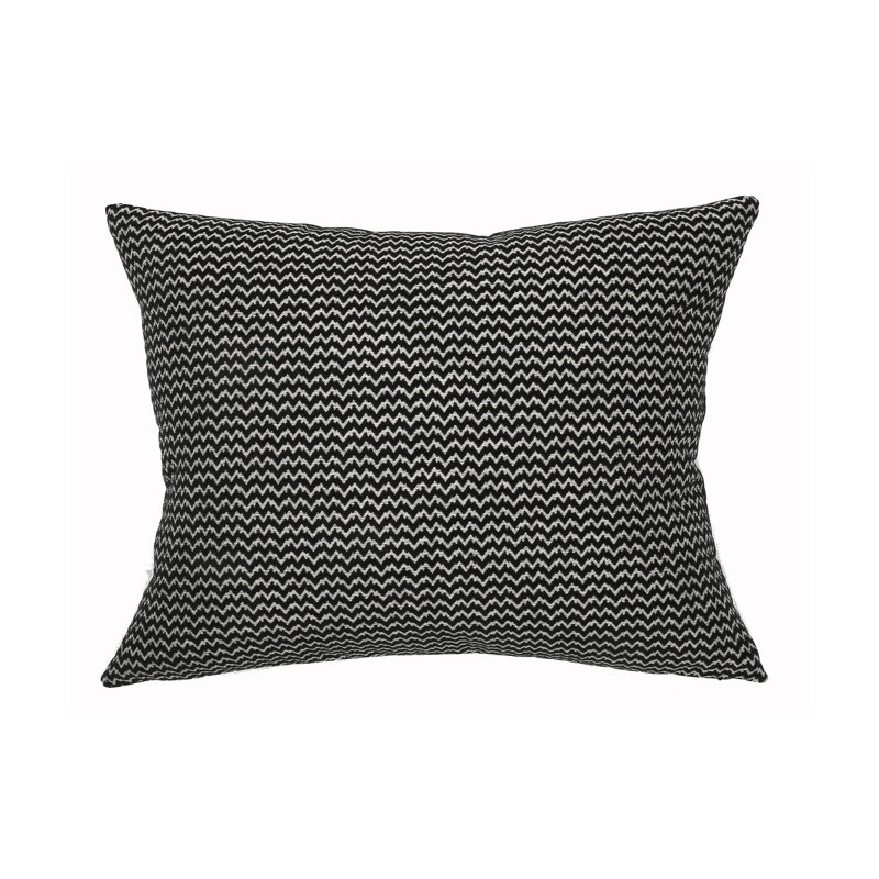 Bergen Chevron Feather Throw Pillow, 15'' x 20'', Black