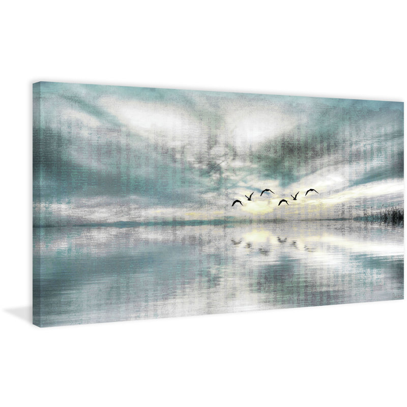 «Gemini Birds Skylight» par Parvez Taj, reproduction sur toile tendue, H 18 po x l 36 po x P 1,5 po