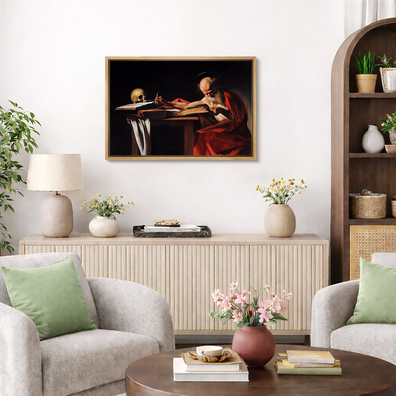«Saint Jerome», art baroque, images de salle d'étude, impression sur toile encadrée, impression numérique, H 16 po x l 24 po