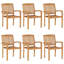 Chaise de patio en teck avec coussins-1533760491