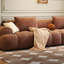 Canapé modulaire 94,49 po brun 100% polyester-129698965