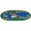 Tapis bleu / vert Playful Pond-1642409183
