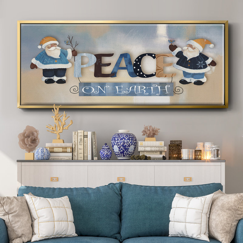 Santa Peace- Framed Canvas