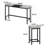 Modern Design Kitchen Dining Table, Pub Table, Long Dining Table Set With 3 Stools, Convenient Hanging Stool Design, Grey+Black
