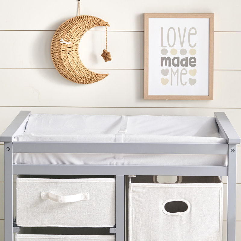 White Contoured Foam Baby Changing Pad with Removable Cover