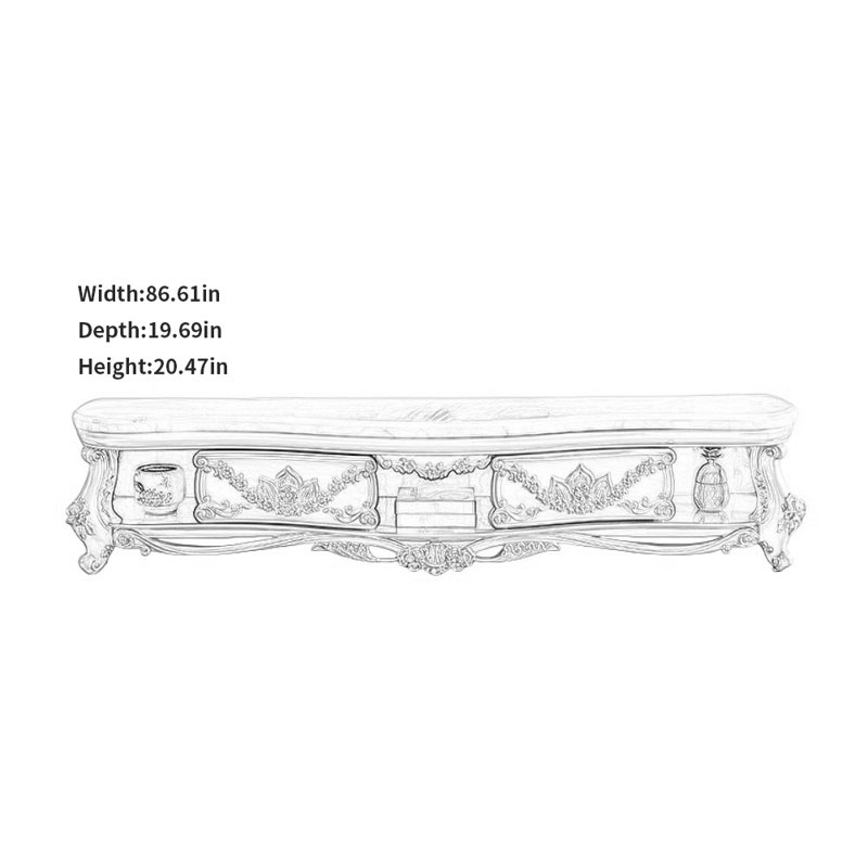 Minimalist Creative TV Stand, 20.47”H x 86.61”L x 19.69”W