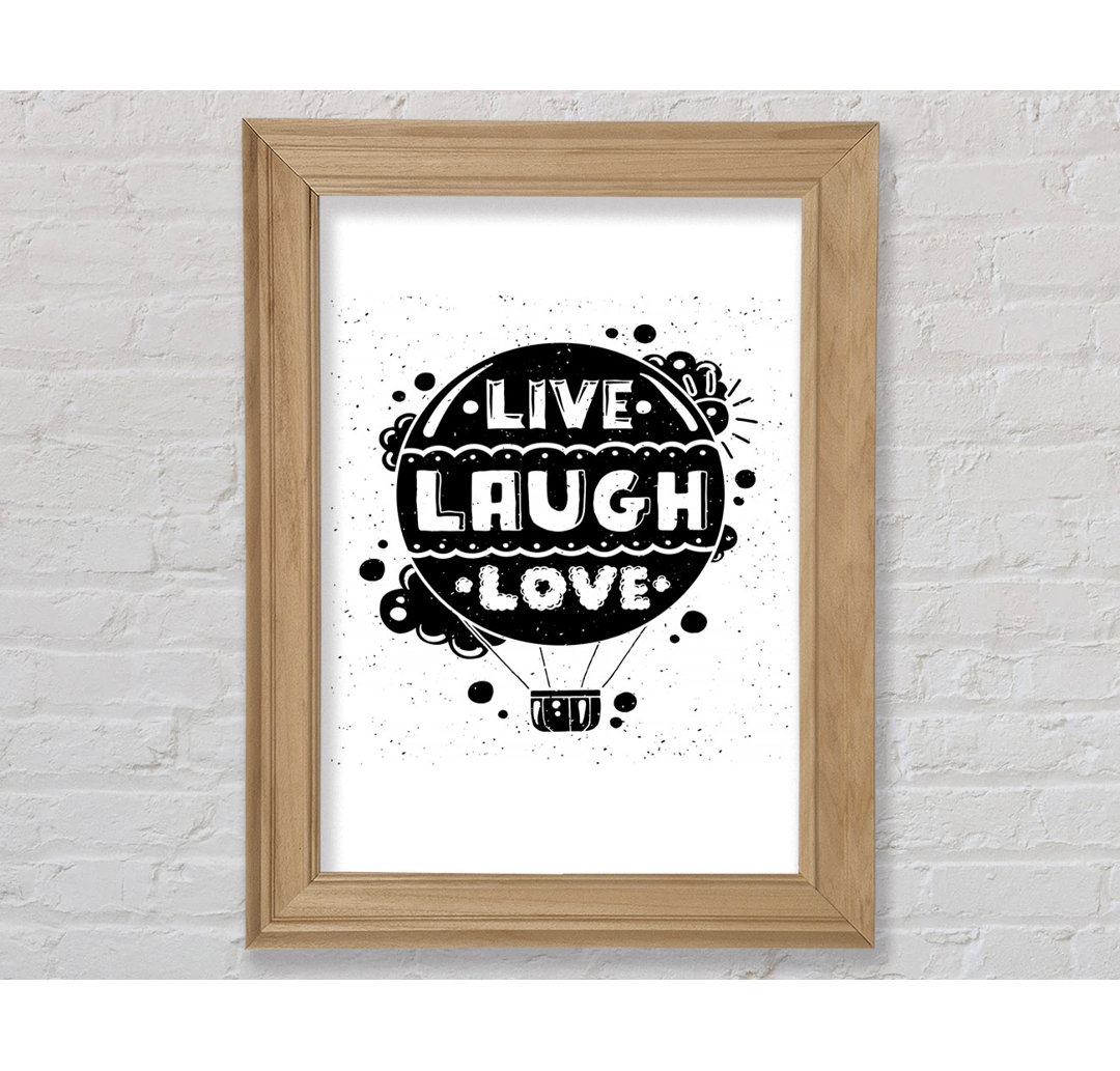 Live Laugh Love 2 - Einzelner Bilderrahmen Typografie