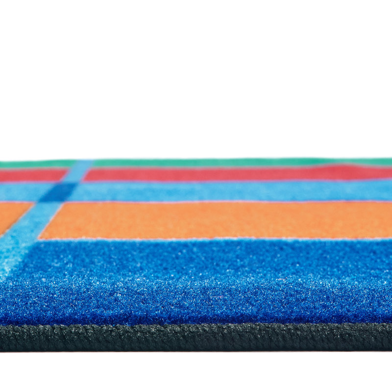 Tapis de salle de classe capitonné vert / orange / bleu KID $ Value Plus ™