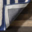Tapis bleu marine / blanc en laine touffeté à la main Lauderhill-532956442