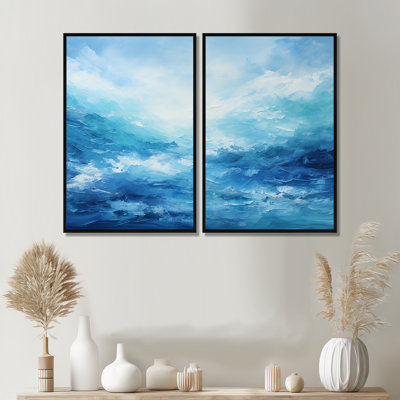 Blue Infinity Of The Ocean II - Coastal Ocean Canvas Wall Art