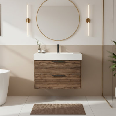Ensemble de meuble-lavabo mural simple 30 po 